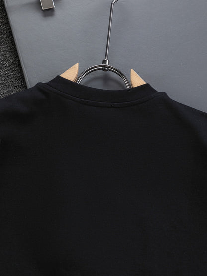260113 New high-quality leather-lined logo T-shirt