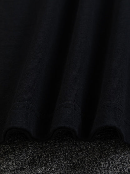 260113 New high-quality leather-lined logo T-shirt