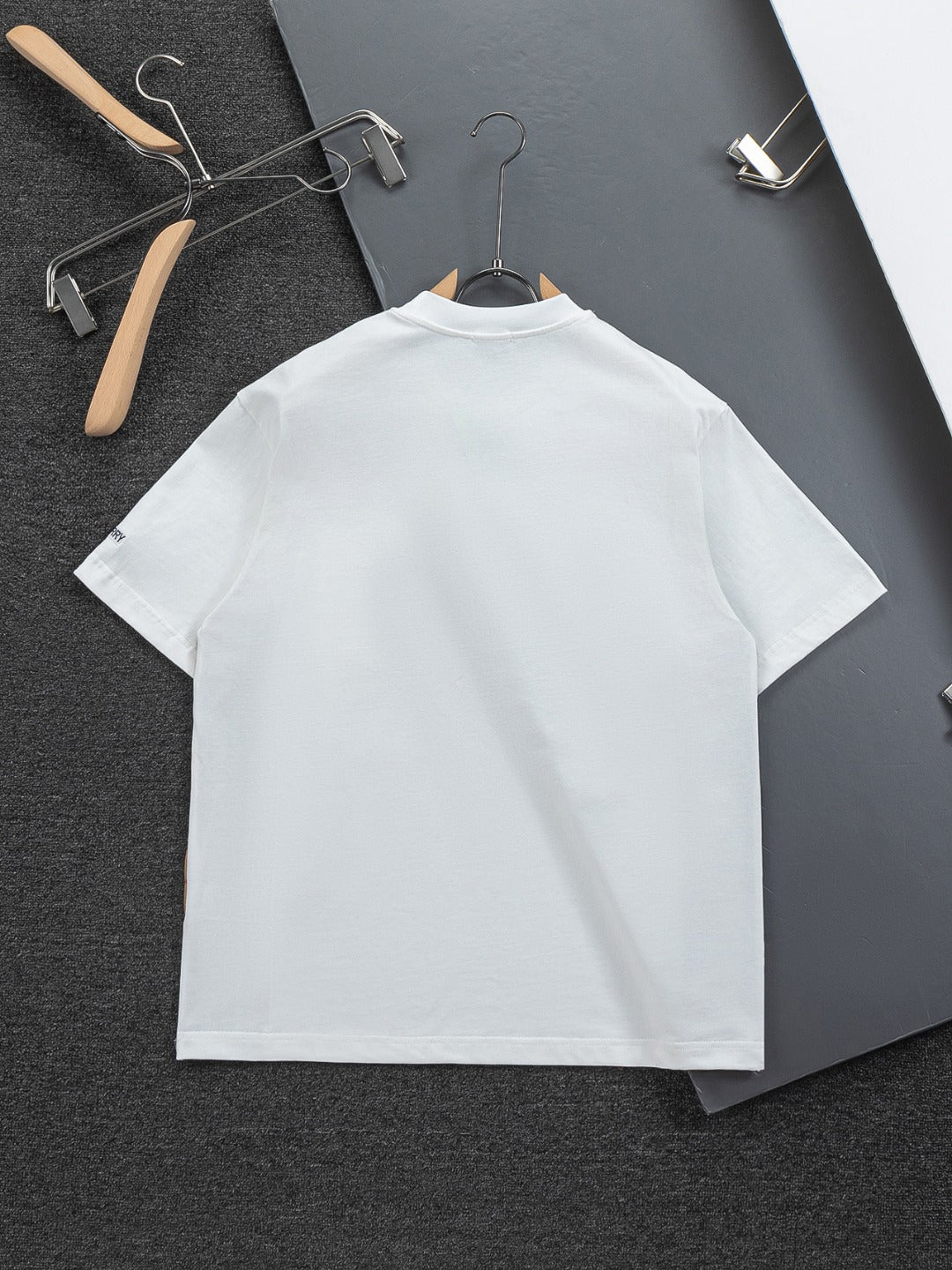 260113 New high-quality side-striped patchwork T-shirt