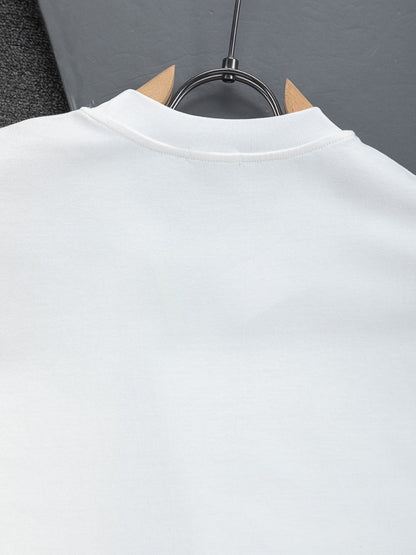 260113 New high-quality side-striped patchwork T-shirt