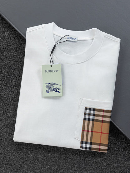 260113 New high-quality side-striped patchwork T-shirt