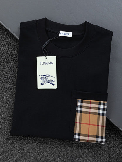 260113 New high-quality side-striped patchwork T-shirt