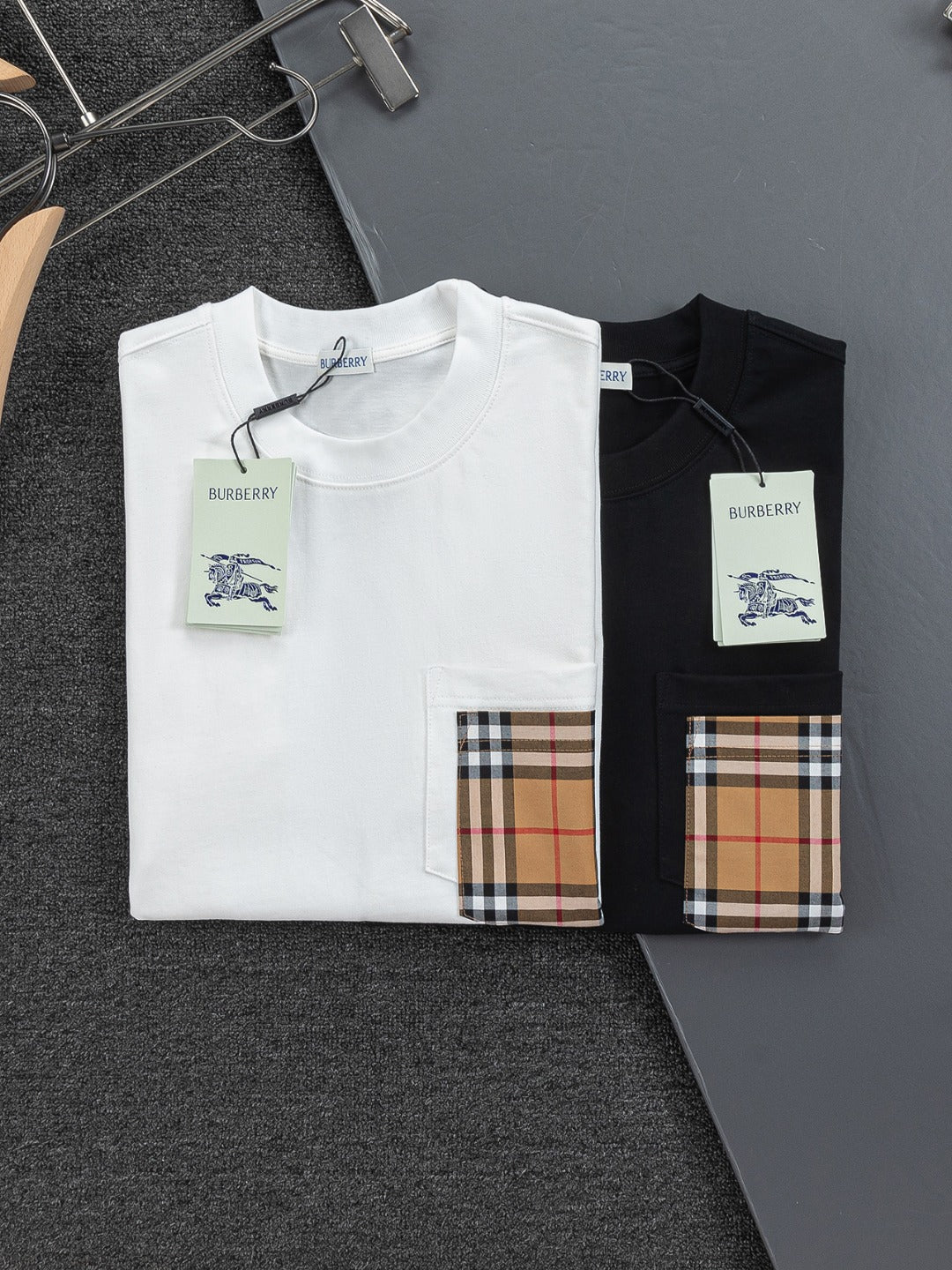 260113 New high-quality side-striped patchwork T-shirt