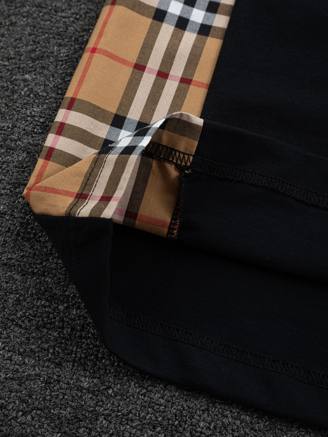 260113 New high-quality side-striped patchwork T-shirt