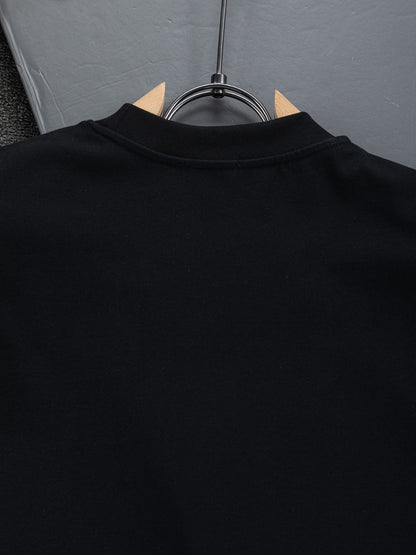 260113 New high-quality side-striped patchwork T-shirt