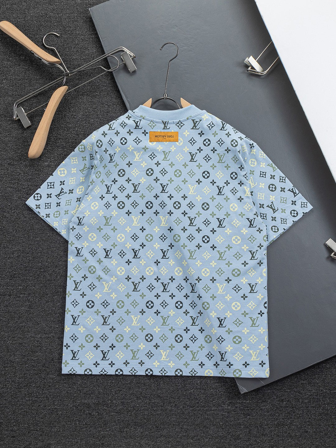 260113 New high-quality feature gradient printed T-shirt
