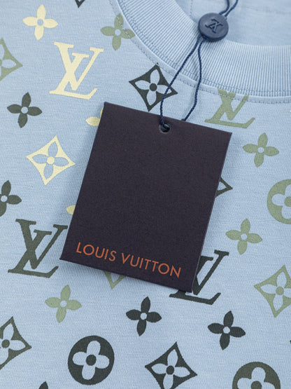 260113 New high-quality feature gradient printed T-shirt