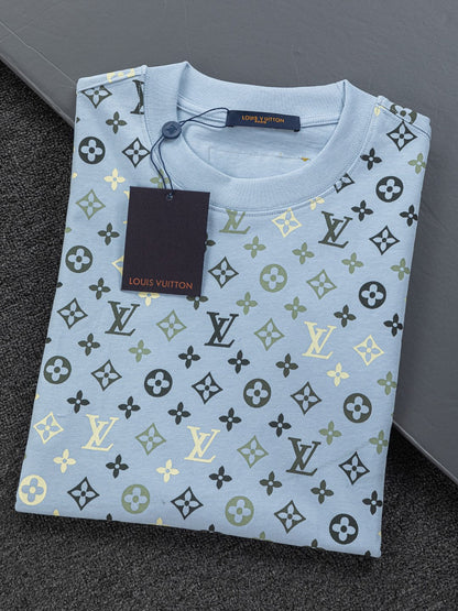 260113 New high-quality feature gradient printed T-shirt