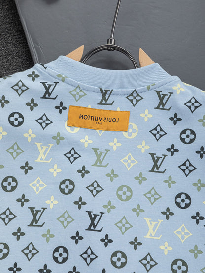 260113 New high-quality feature gradient printed T-shirt