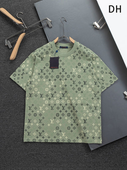 260113 New high-quality feature gradient printed T-shirt