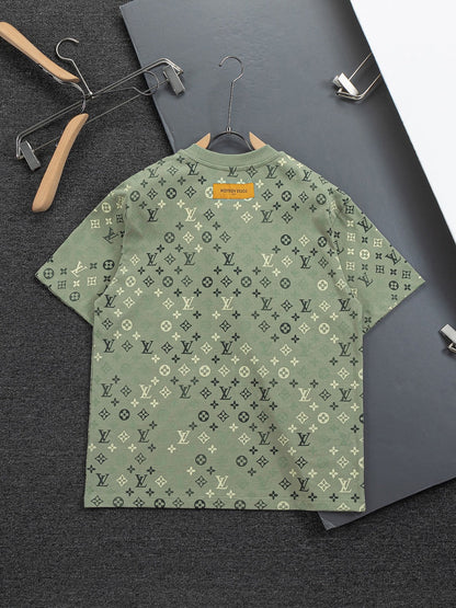 260113 New high-quality feature gradient printed T-shirt