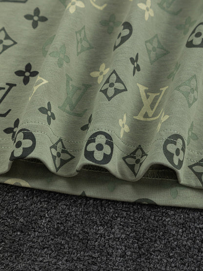 260113 New high-quality feature gradient printed T-shirt