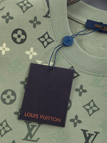 260113 New high-quality feature gradient printed T-shirt