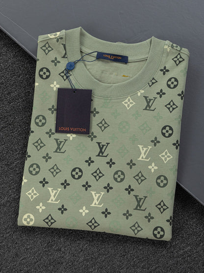 260113 New high-quality feature gradient printed T-shirt