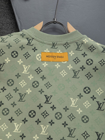 260113 New high-quality feature gradient printed T-shirt