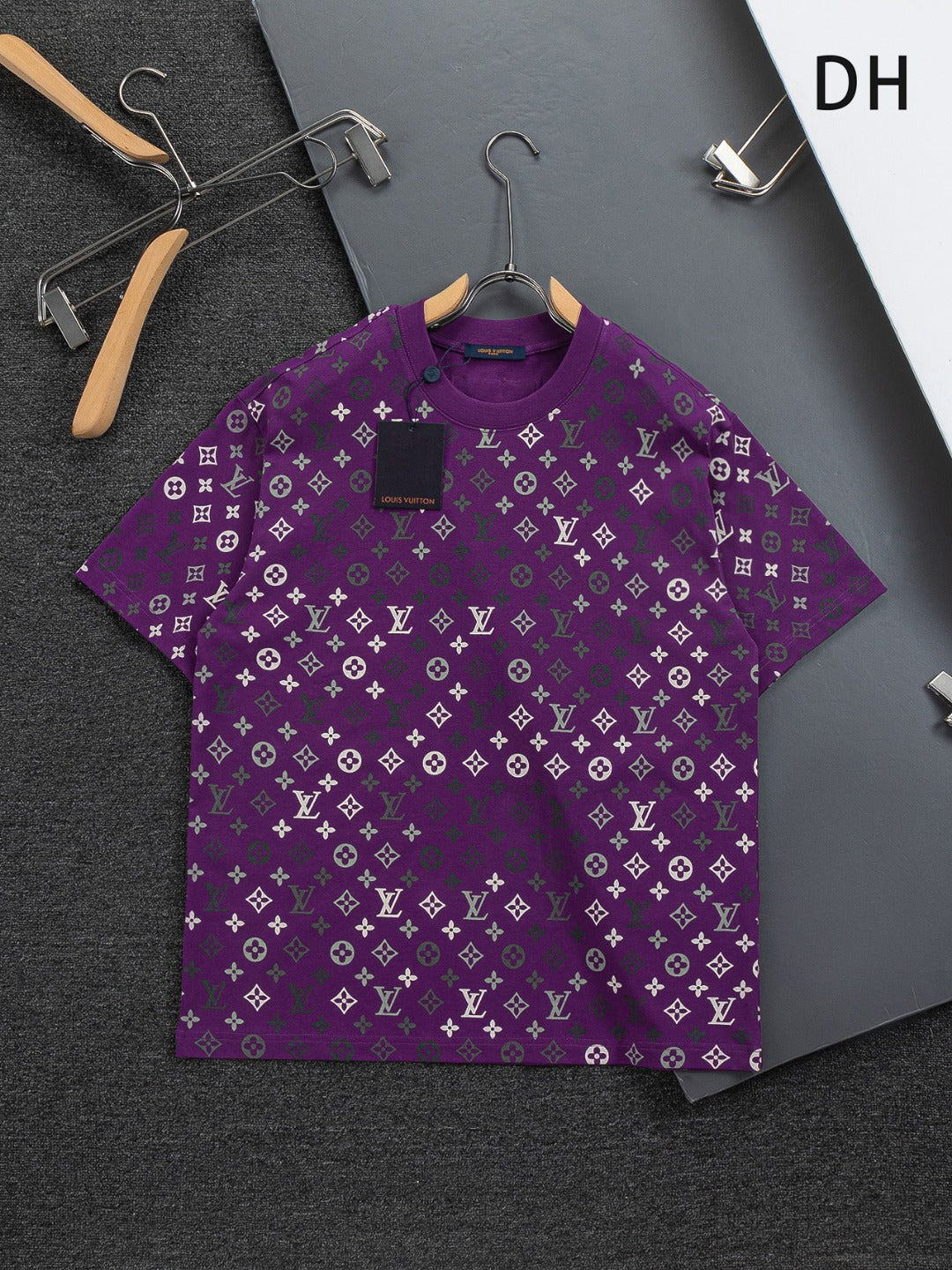 260113 New high-quality feature gradient printed T-shirt