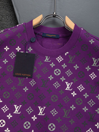 260113 New high-quality feature gradient printed T-shirt