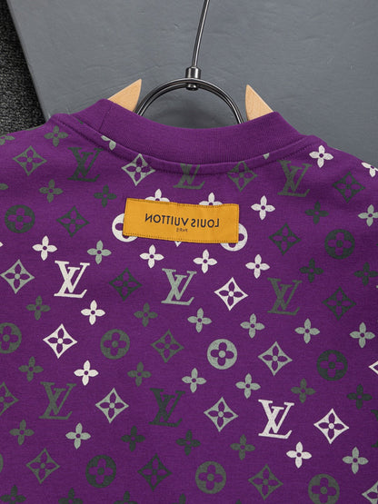 260113 New high-quality feature gradient printed T-shirt