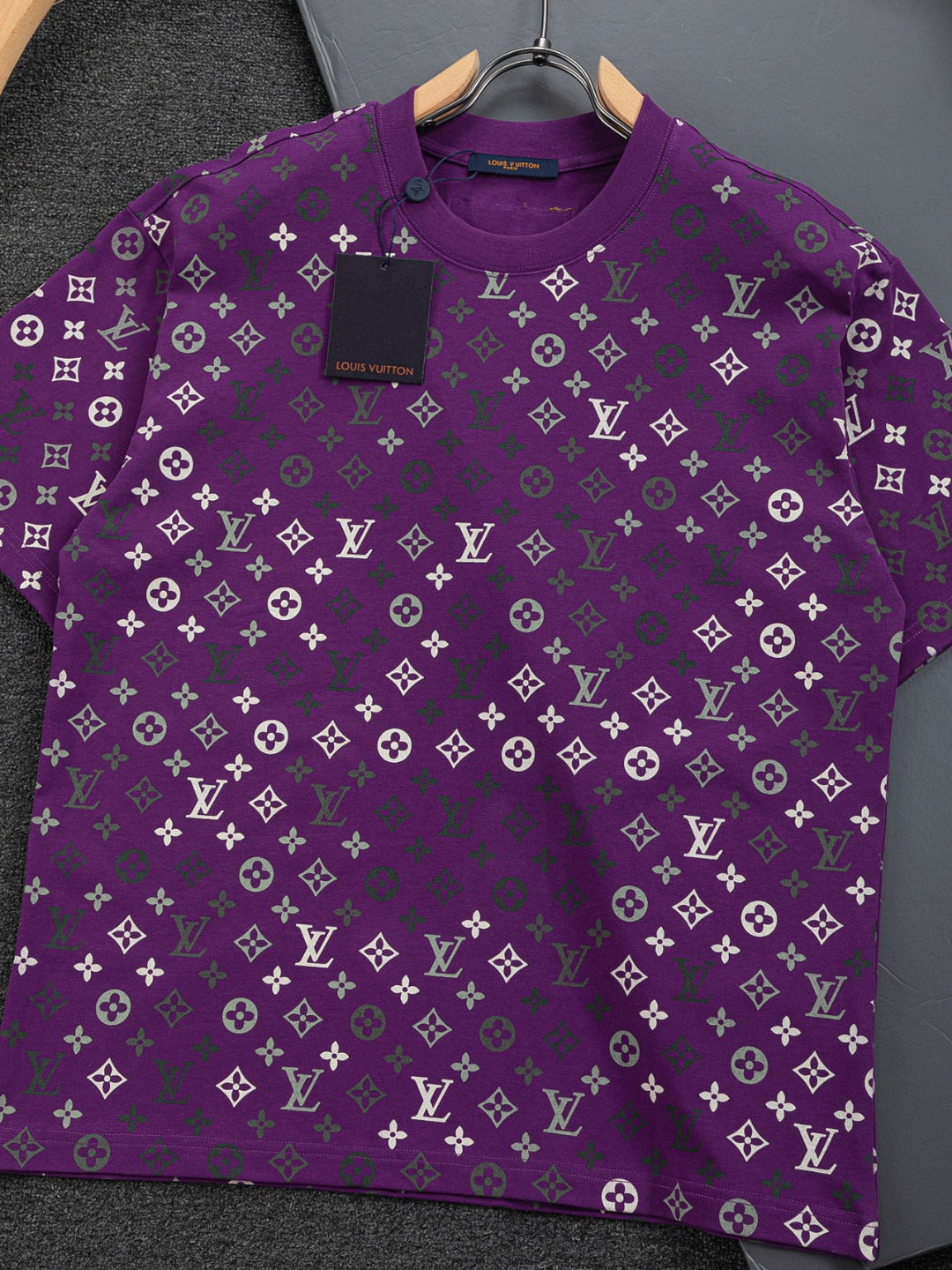 260113 New high-quality feature gradient printed T-shirt