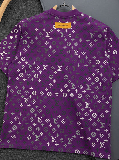 260113 New high-quality feature gradient printed T-shirt
