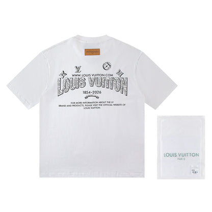 260113 New high-quality feature-printed T-shirt