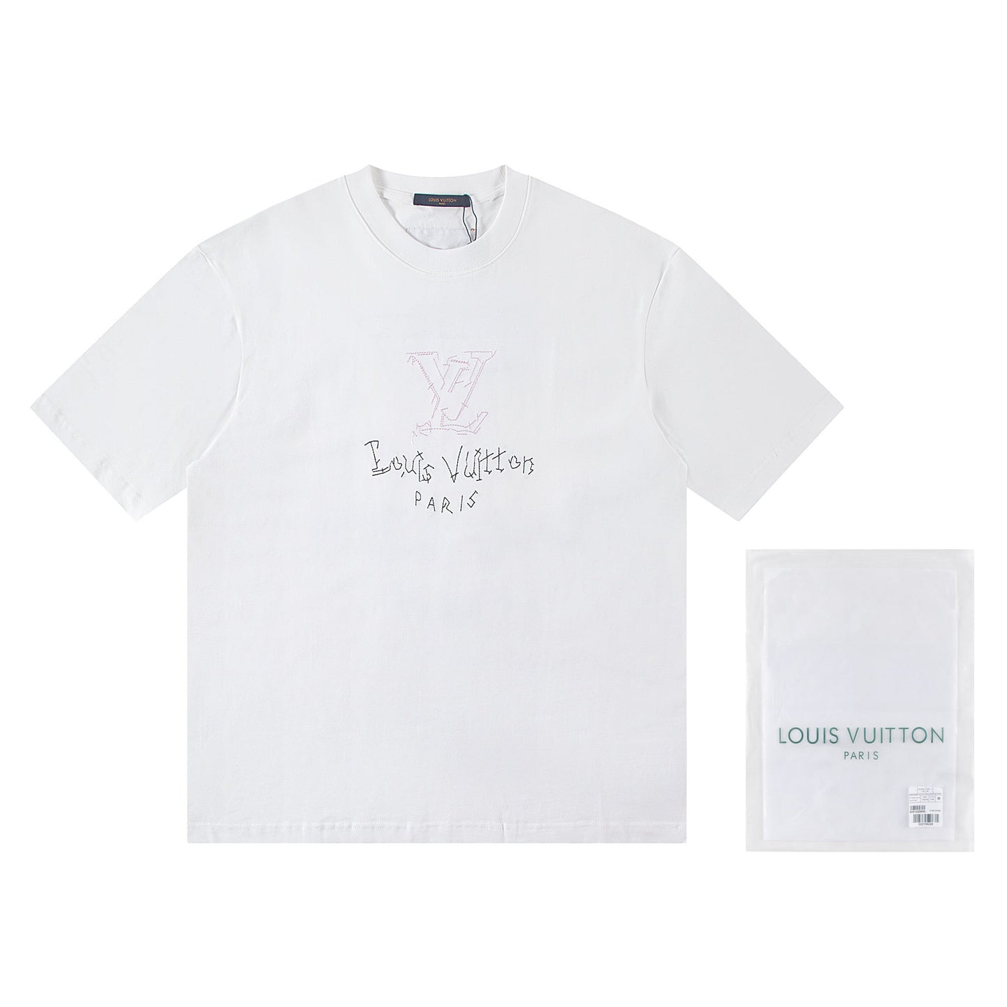 260113 New high-quality embroidered connected T-shirt