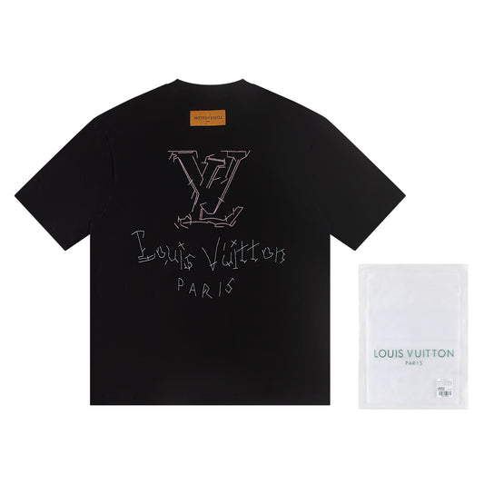 260113 New high-quality embroidered connected T-shirt