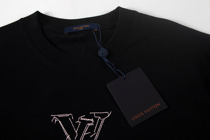 260113 New high-quality embroidered connected T-shirt