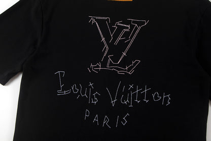 260113 New high-quality embroidered connected T-shirt