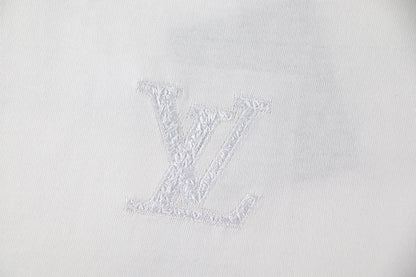 260113 New high-quality solid-color embroidered T-shirt
