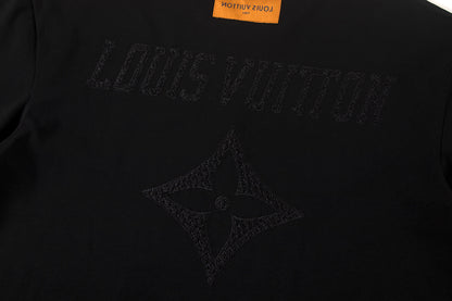 260113 New high-quality solid-color embroidered T-shirt
