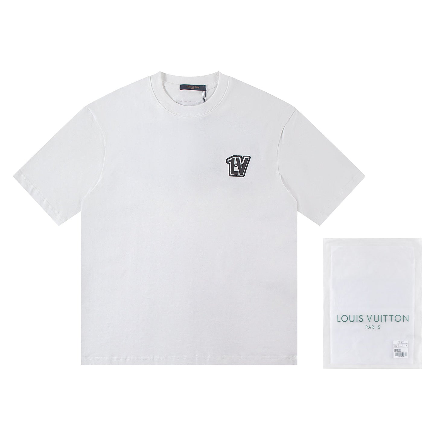 260113 New high-quality color-block embroidered T-shirt