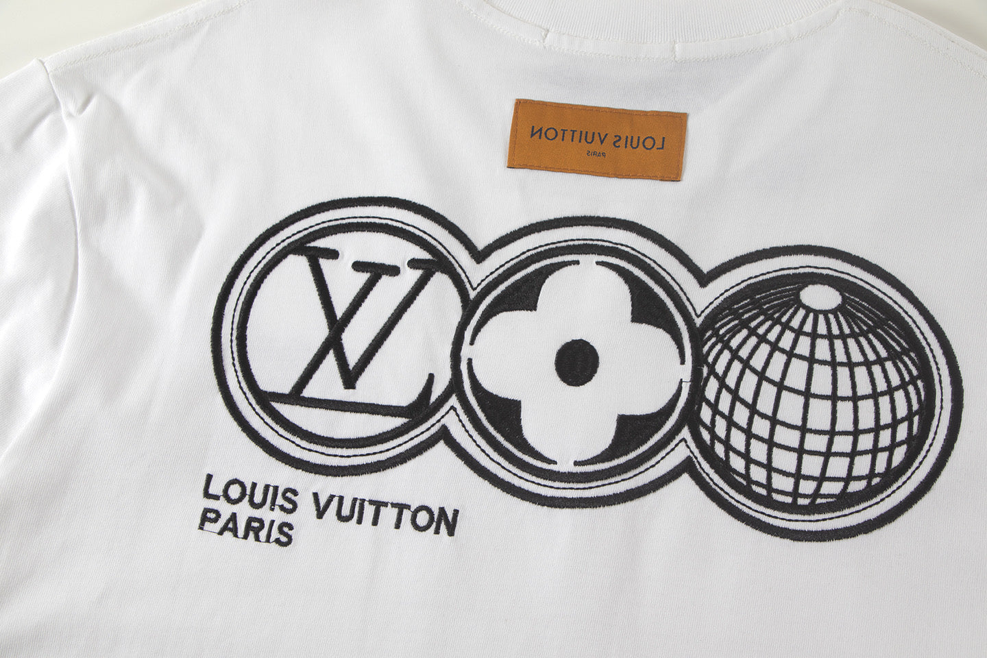 260113 New high-quality color-block embroidered T-shirt