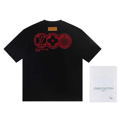 260113 New high-quality color-block embroidered T-shirt