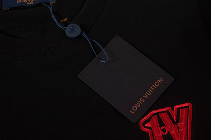 260113 New high-quality color-block embroidered T-shirt