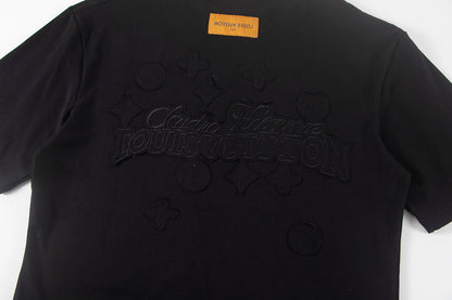 260113 New high-quality matching-color patch embroidery T-shirt