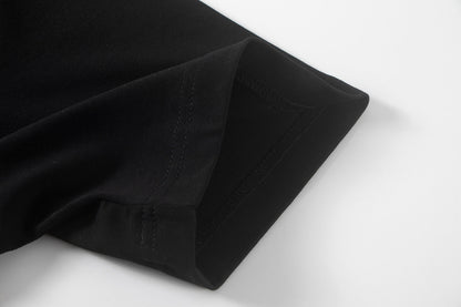 260113 New high-quality matching-color patch embroidery T-shirt