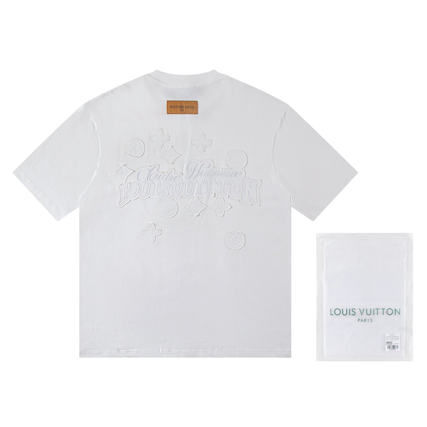 260113 New high-quality matching-color patch embroidery T-shirt