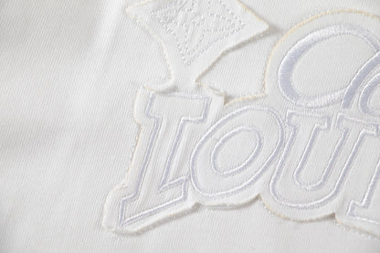 260113 New high-quality matching-color patch embroidery T-shirt