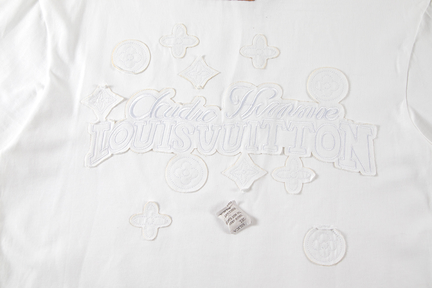 260113 New high-quality matching-color patch embroidery T-shirt