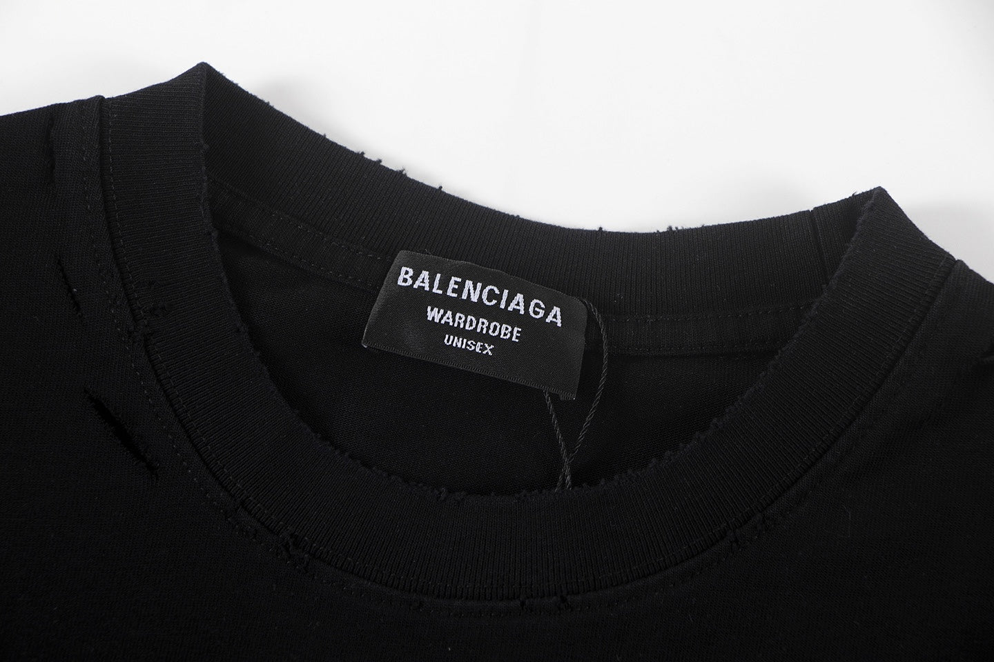 260113 New high-quality classic tape distressed letter T-shirt