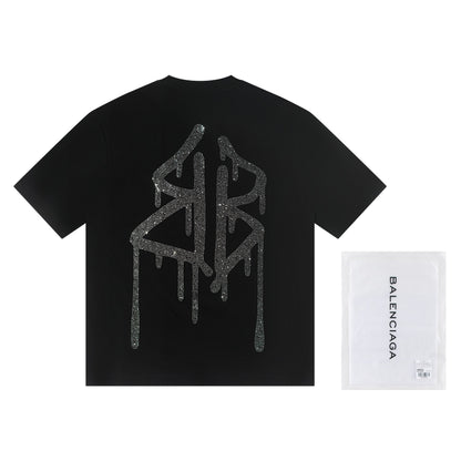 260113 New high-quality classic beaded T-shirt