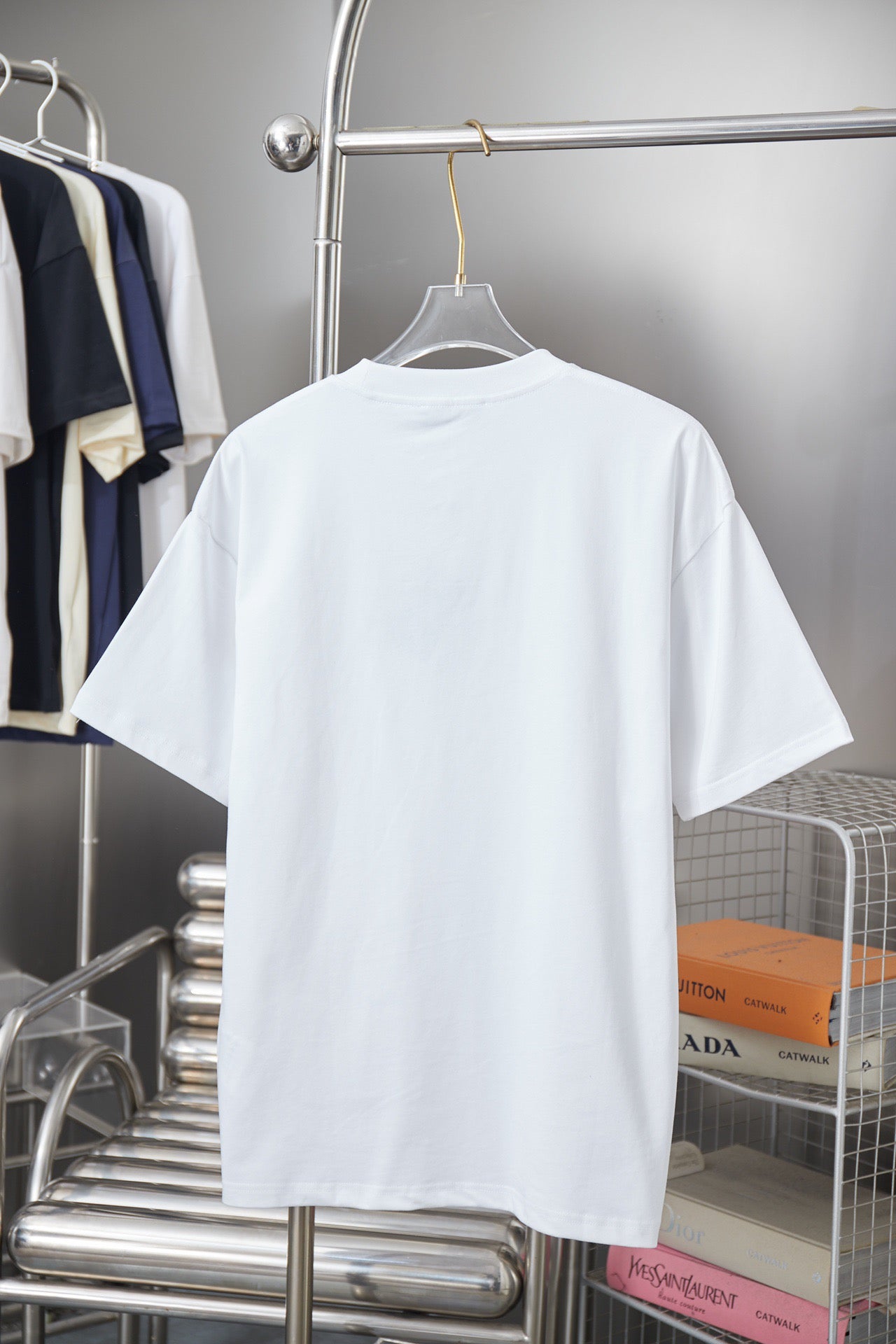 260113 New high-quality color-block embroidered T-shirt