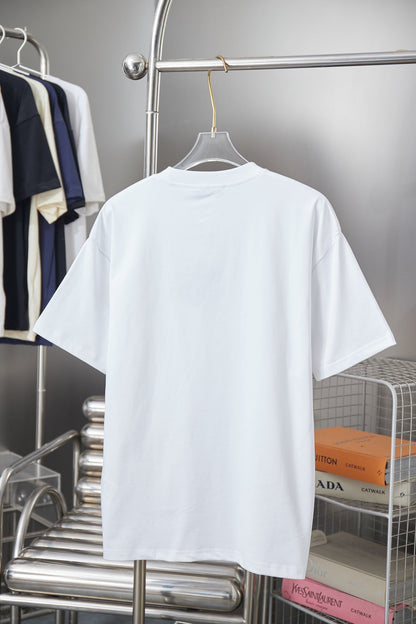 260113 New high-quality color-block embroidered T-shirt