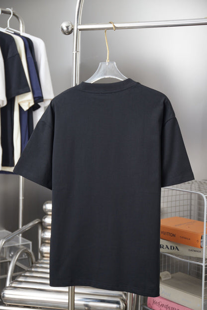 260113 New high-quality color-block embroidered T-shirt