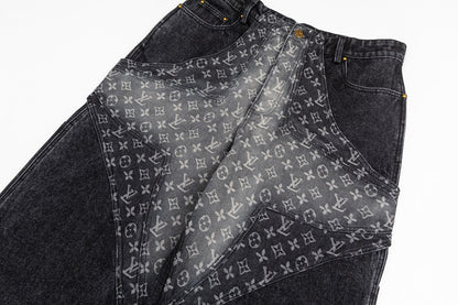 260113 New high-quality Hobbit gradient denim trousers