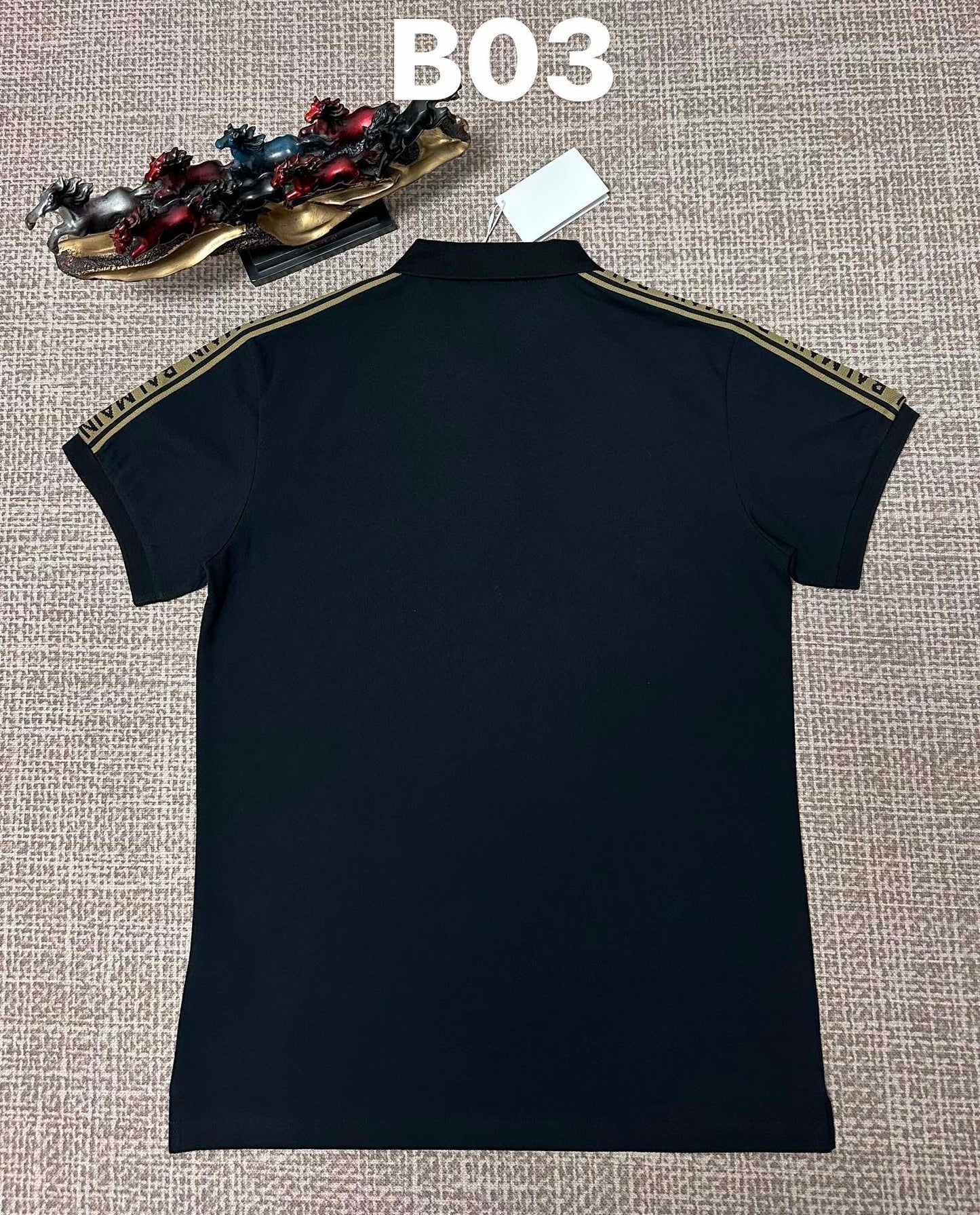 260113 New high-quality classic logo woven tape patchwork polo