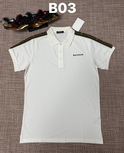 260113 New high-quality classic logo woven tape patchwork polo