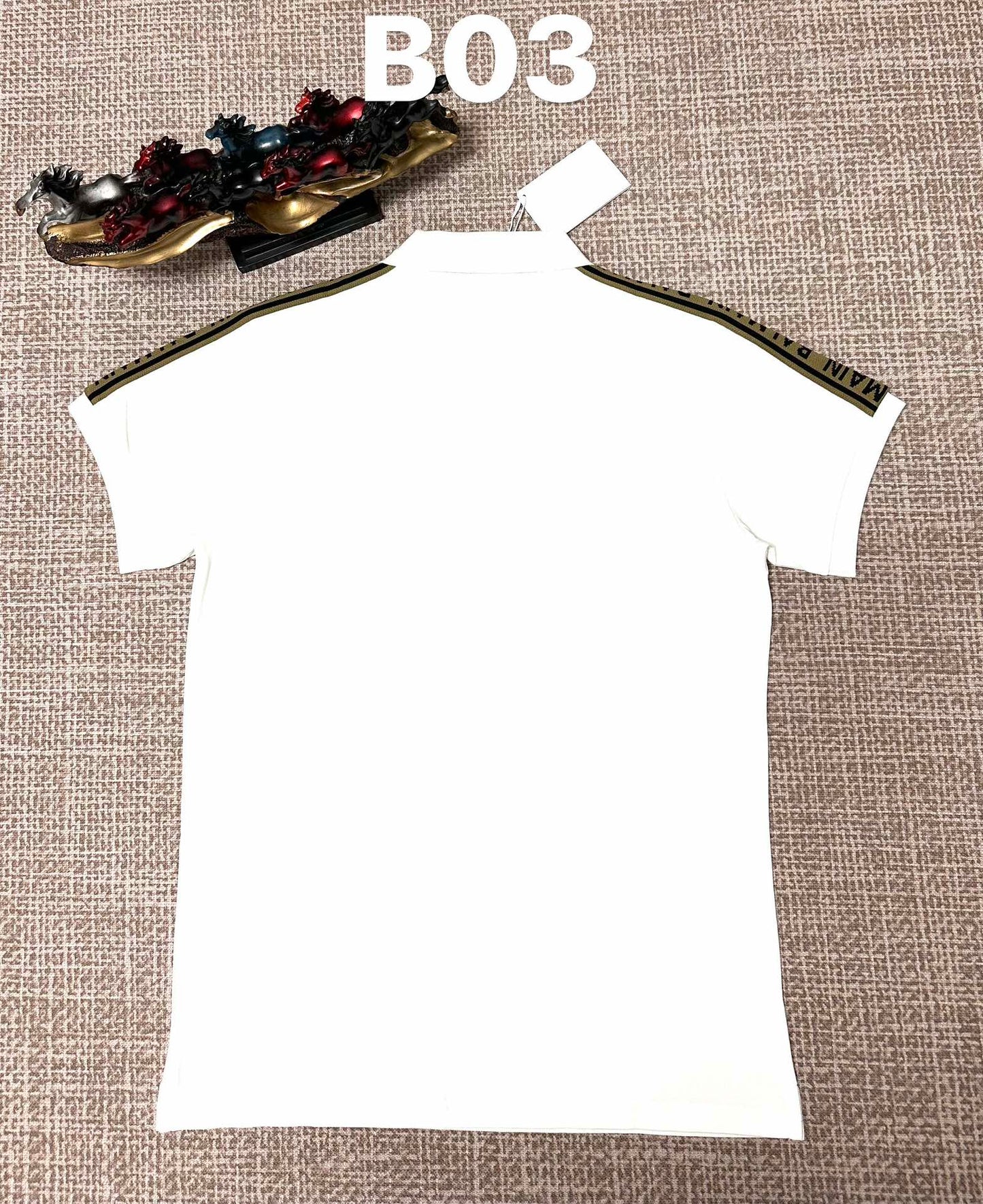 260113 New high-quality classic logo woven tape patchwork polo