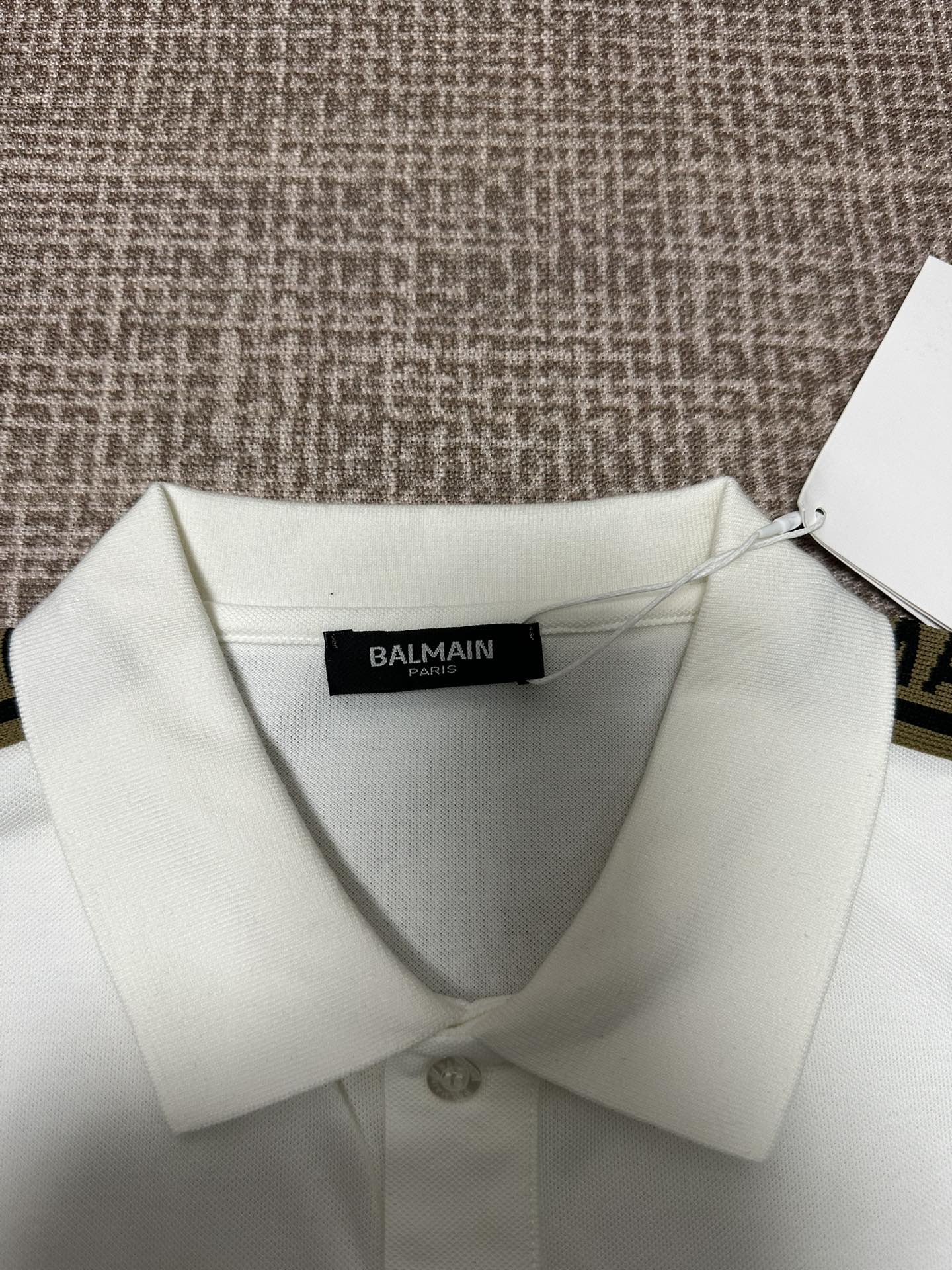 260113 New high-quality classic logo woven tape patchwork polo